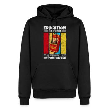 Glücksspiel Automat Zocker Lucky 7 - Männer Premium Bio Hoodie - Schwarz - Vorne - Nico (187cm)