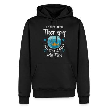 Aquariophile de poissons Natation Elevage - Sweat à capuche Premium bio Homme - noir - Devant - Nico (187cm)