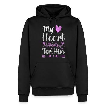 Liebe Romantik Paare Freund - Männer Premium Bio Hoodie - Schwarz - Vorne - Nico (187cm)