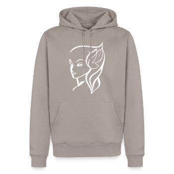 Gothic Girl Dark Fairytale Goth Occult Women Batc - Sweat à capuche Premium bio Homme - taupe - Devant - Nico (187cm)