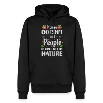 Baum Naturliebhaber Erholung Landschaft - Männer Premium Bio Hoodie - Schwarz - Vorne - Nico (187cm)