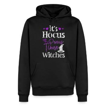Sortilège de balai de sorcellerie Wicca - Sweat à capuche Premium bio Homme - noir - Devant - Nico (187cm)