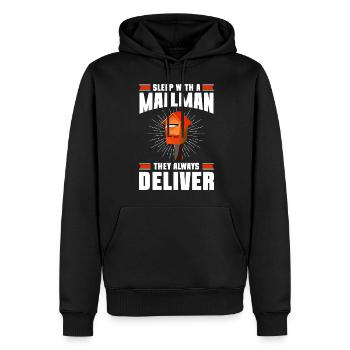 Briefträger Briefzusteller Briefe Kurierdienst - Männer Premium Bio Hoodie - Schwarz - Vorne - Nico (187cm)