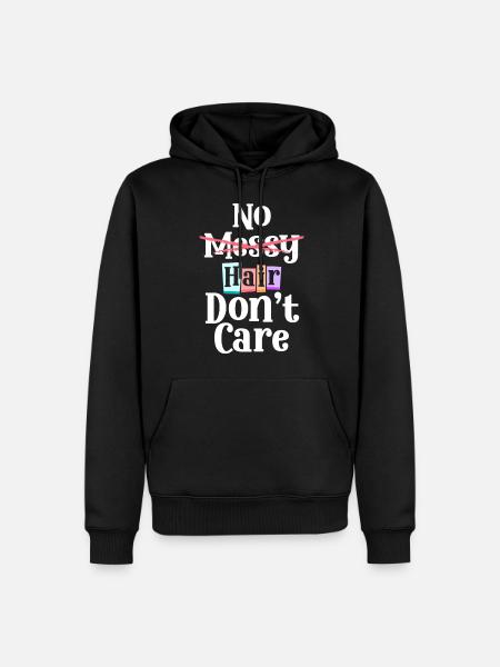 Glatze Platte Haarausfall Bart - Männer Premium Bio Hoodie - Schwarz