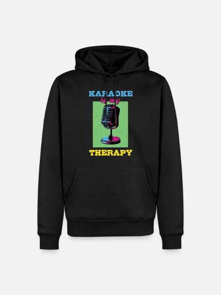 Karaoke is my therapy - Men’s Premium Organic Hoodie - black