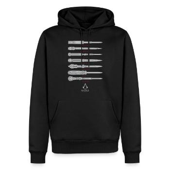Assassin's Creed Logo Et Lame Cachée - Sweat à capuche Premium bio Homme - noir - Devant - Nico (187cm)