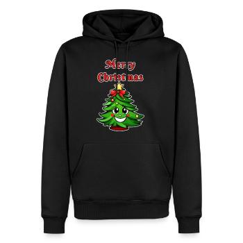 Mignon Joyeux Noël Sapin de Noël - Sweat à capuche Premium bio Homme - noir - Devant - Nico (187cm)