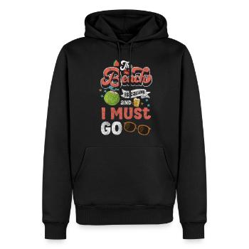 Urlaub Wellen Brise Natur - Männer Premium Bio Hoodie - Schwarz - Vorne - Nico (187cm)