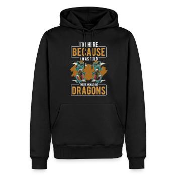 Drache Mythologie Märchen - Männer Premium Bio Hoodie - Schwarz - Vorne - Nico (187cm)