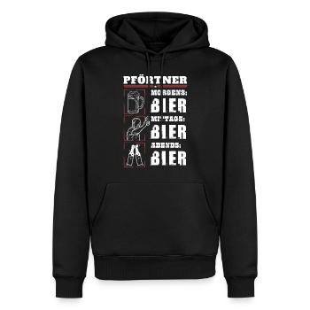 My daily routine as a doorman - Men’s Premium Organic Hoodie - black - Front - Nico (187cm)