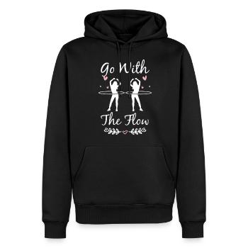 Hullern Fitness Workout Frau - Männer Premium Bio Hoodie - Schwarz - Vorne - Nico (187cm)