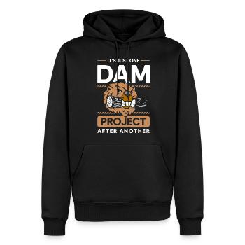 Animal Bober Animal Welfare Rodent - Men’s Premium Organic Hoodie - black - Front - Nico (187cm)
