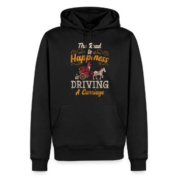 Carter Occupation Horsepower Carriage - Men’s Premium Organic Hoodie - black - Front - Nico (187cm)