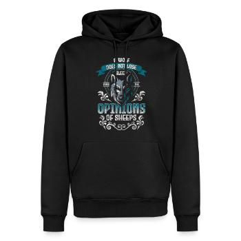 Wolves Predator Strength - Men’s Premium Organic Hoodie - black - Front - Nico (187cm)