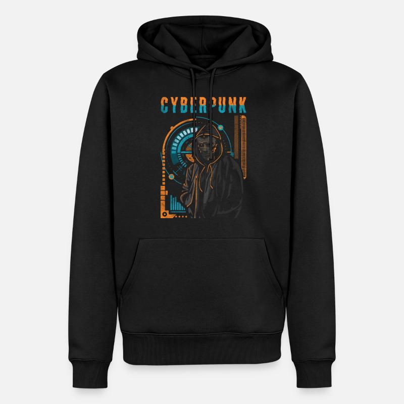 Cyborg Steampunk Tech - Sweat à capuche Premium bio Homme - noir