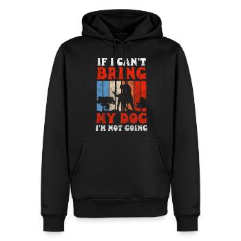Chien Patte Chiot Amour - Sweat à capuche Premium bio Homme - noir - Devant - Nico (187cm)
