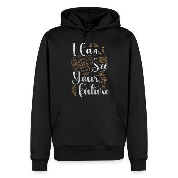 Diseuse de bonne aventure Horoscope Tarot Cartes Magie - Sweat à capuche Premium bio Homme - noir - Devant - Nico (187cm)