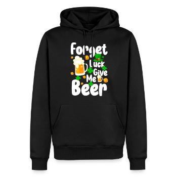 Irish Shamrock Leprechaun Celtic - Sweat à capuche Premium bio Homme - noir - Devant - Nico (187cm)