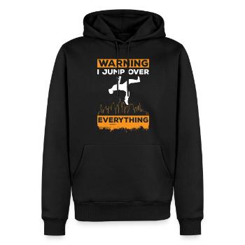 Parkour Urban Streetstyle Traceur - Sweat à capuche Premium bio Homme - noir - Devant - Nico (187cm)