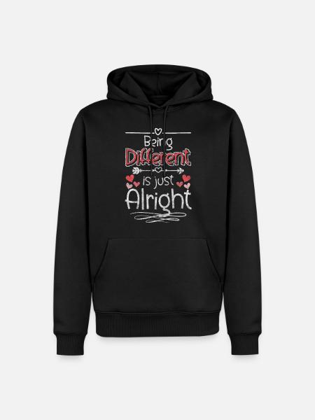 Unique, Individual, Humanity - Men’s Premium Organic Hoodie - black
