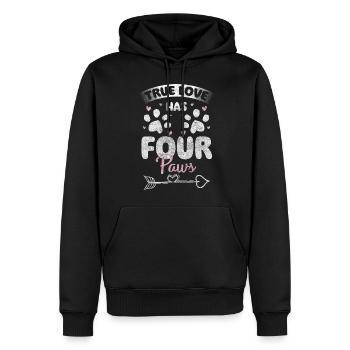 Katze Katzenpapa Katzenfreund Hauskatze - Männer Premium Bio Hoodie - Schwarz - Vorne - Nico (187cm)