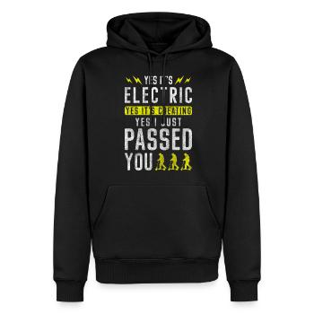 Rollerfahrer City Tuning Racer - Männer Premium Bio Hoodie - Schwarz - Vorne - Nico (187cm)