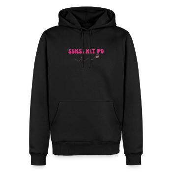 Susimit Po - Optimismus - Männer Premium Bio Hoodie - Schwarz - Vorne - Nico (187cm)