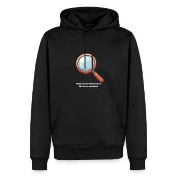 Wenn du das lesen kannst - Männer Premium Bio Hoodie - Schwarz - Vorne - Nico (187cm)