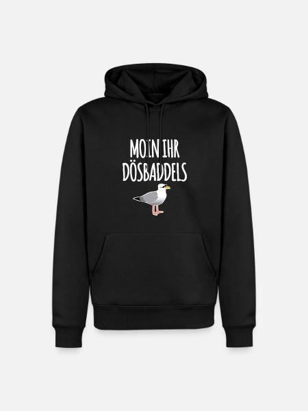Moin Ihr Dösbaddels - Männer Premium Bio Hoodie - Schwarz