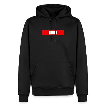 Hood - Männer Premium Bio Hoodie - Schwarz - Vorne - Nico (187cm)