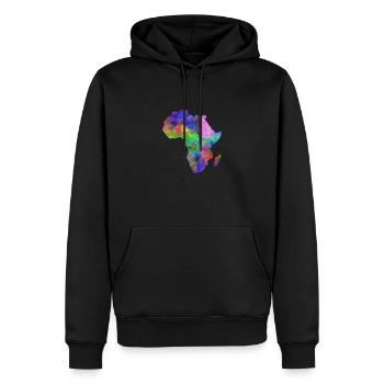 afrika bunt - Männer Premium Bio Hoodie - Schwarz - Vorne - Nico (187cm)