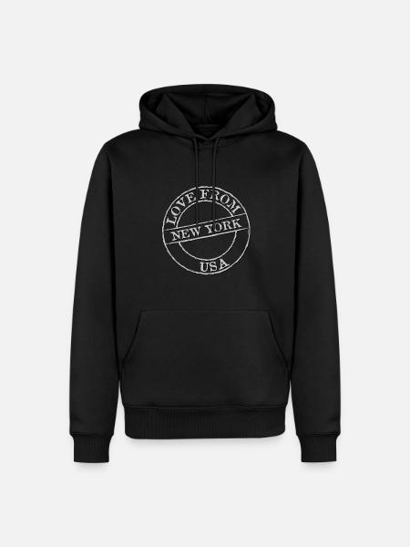 New York - Men’s Premium Organic Hoodie - black