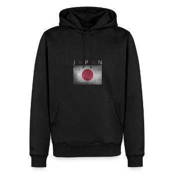 Japon Tokyo Flag Design - Sweat à capuche Premium bio Homme - noir - Devant - Nico (187cm)