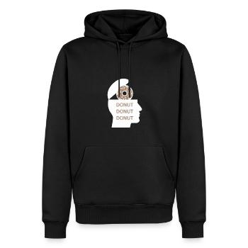 Donut Donut Donut Lustiges Design - Männer Premium Bio Hoodie - Schwarz - Vorne - Nico (187cm)