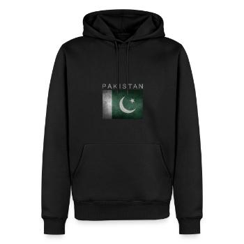 Pakistan Flagge - Männer Premium Bio Hoodie - Schwarz - Vorne - Nico (187cm)