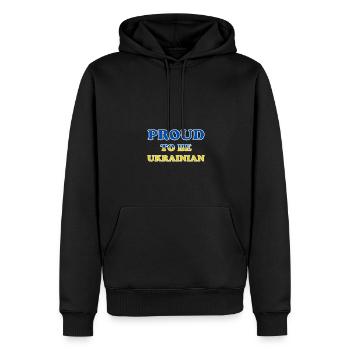 Fier d’être ukrainien Kiev Peace Peace Pride - Sweat à capuche Premium bio Homme - noir - Devant - Nico (187cm)