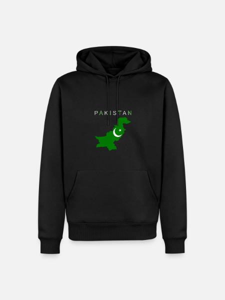 Pakistan Map Flag - Men’s Premium Organic Hoodie - black