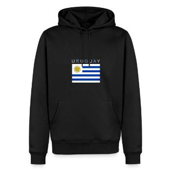 Uruguay Flagge Montevideo - Männer Premium Bio Hoodie - Schwarz - Vorne - Nico (187cm)