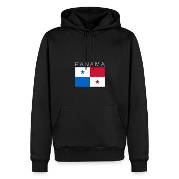 Drapeau du Panama - Sweat à capuche Premium bio Homme - noir - Devant - Nico (187cm)