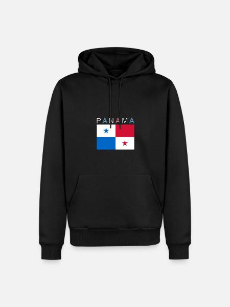 Drapeau du Panama - Sweat à capuche Premium bio Homme - noir