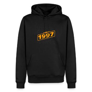 Jahr 1997 ein Star wurde geboren - Männer Premium Bio Hoodie - Schwarz - Vorne - Nico (187cm)