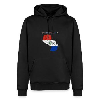 Paraguay Karte Flagge - Männer Premium Bio Hoodie - Schwarz - Vorne - Nico (187cm)