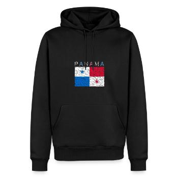 Drapeau du Panama - Sweat à capuche Premium bio Homme - noir - Devant - Nico (187cm)