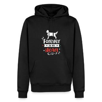 Setter irlandais pour toujours dans mon cœur - Sweat à capuche Premium bio Homme - noir - Devant - Nico (187cm)