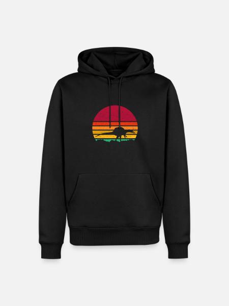 Spinosaurus Retro Style - Men’s Premium Organic Hoodie - black