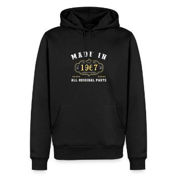 Alles Originalteile 1967 - Männer Premium Bio Hoodie - Schwarz - Vorne - Nico (187cm)
