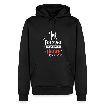 Irish Terrier pour toujours dans mon cœur - Sweat à capuche Premium bio Homme - noir - Devant - Nico (187cm)
