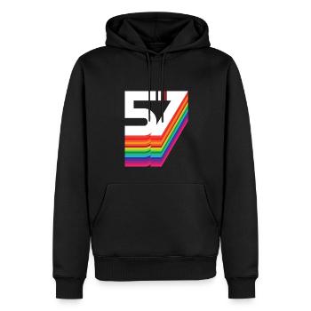 57 Jahre "Geburtstag" - Männer Premium Bio Hoodie - Schwarz - Vorne - Nico (187cm)
