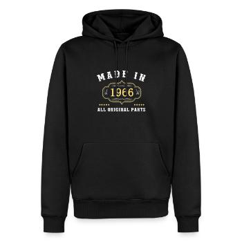 Alles Originalteile 1966 - Männer Premium Bio Hoodie - Schwarz - Vorne - Nico (187cm)