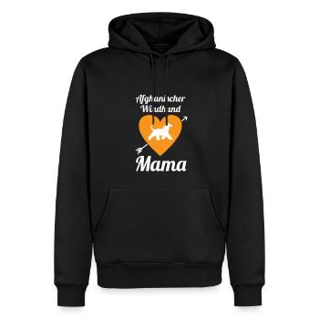 Afghanischer Windhund Mama Hund Liebe - Männer Premium Bio Hoodie - Schwarz - Vorne - Nico (187cm)